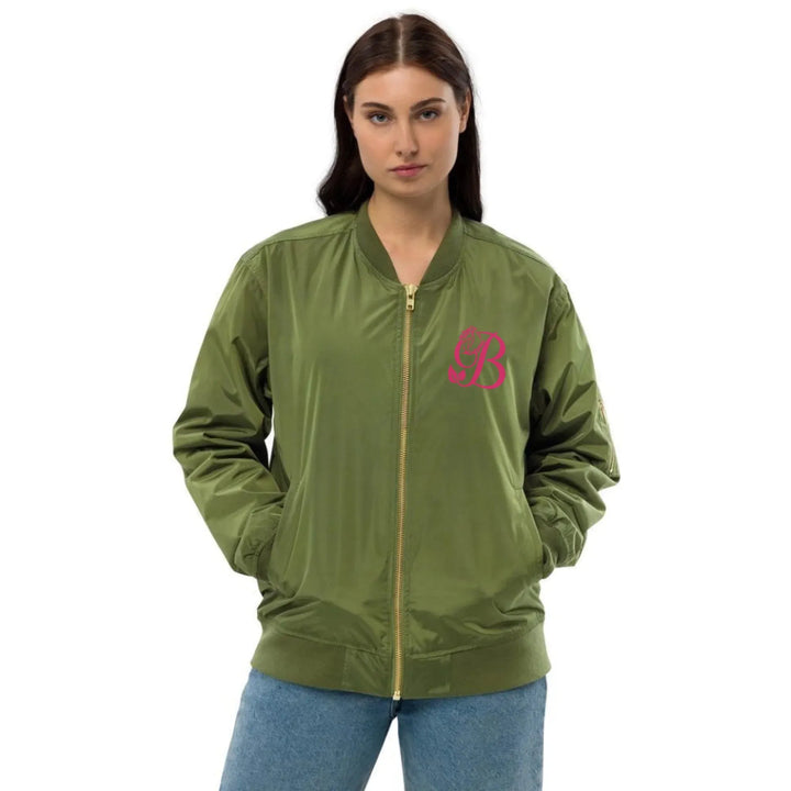 Custom Embroidered Rose Bloom Initial Jacket - ART-JKT272