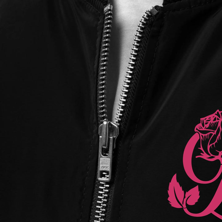Custom Embroidered Rose Bloom Initial Jacket - ART-JKT272