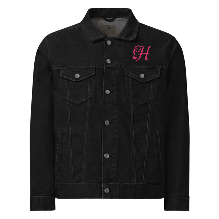 Custom Embroidered Rose Bloom Initial Jacket - ART-JKT272