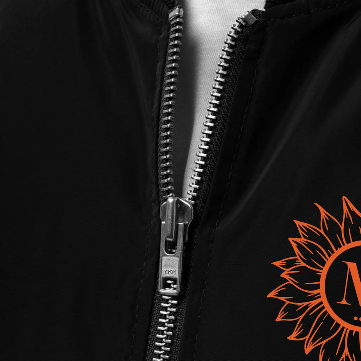 Custom Embroidered Sunflower Bee Initial Jacket - ART-JKT268