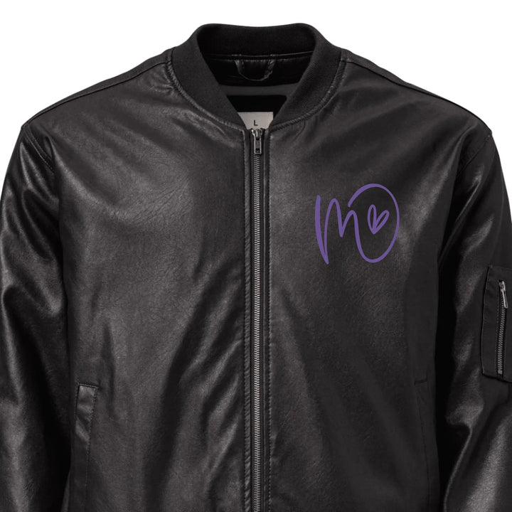 Custom Embroidered Curly Initial Jacket - ART-JKT267