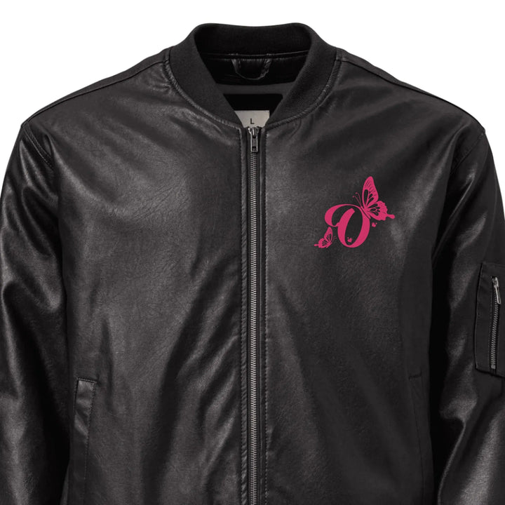 Custom Embroidered Delightful Butterflies Initial Jacket - ART-JKT270