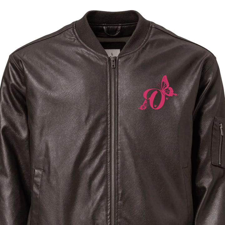 Custom Embroidered Delightful Butterflies Initial Jacket - ART-JKT270