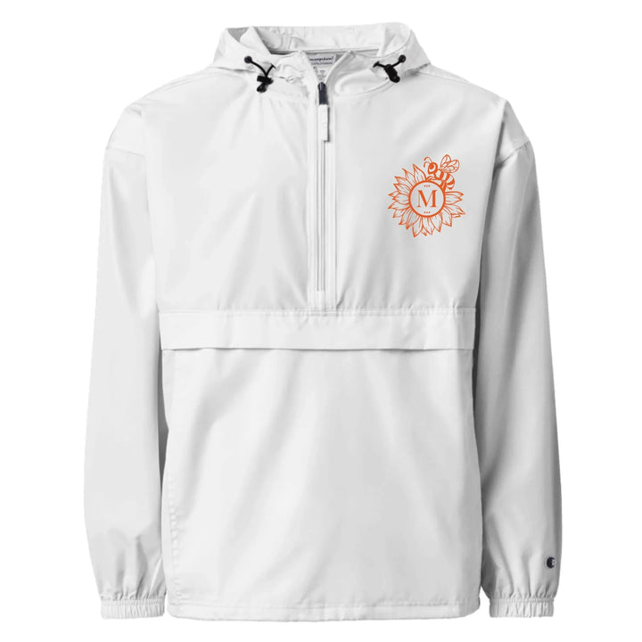 Custom Embroidered Sunflower Bee Initial Jacket - ART-JKT268
