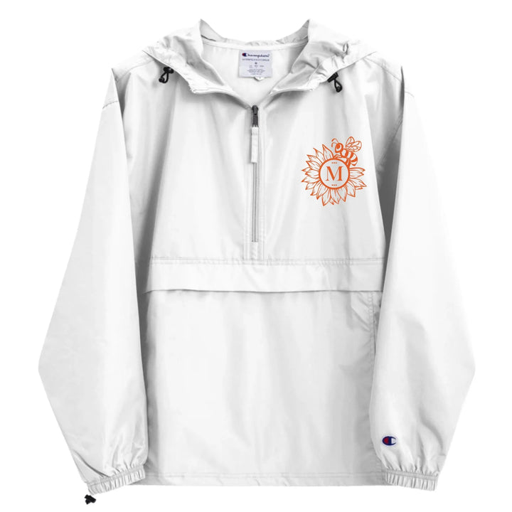 Custom Embroidered Sunflower Bee Initial Jacket - ART-JKT268