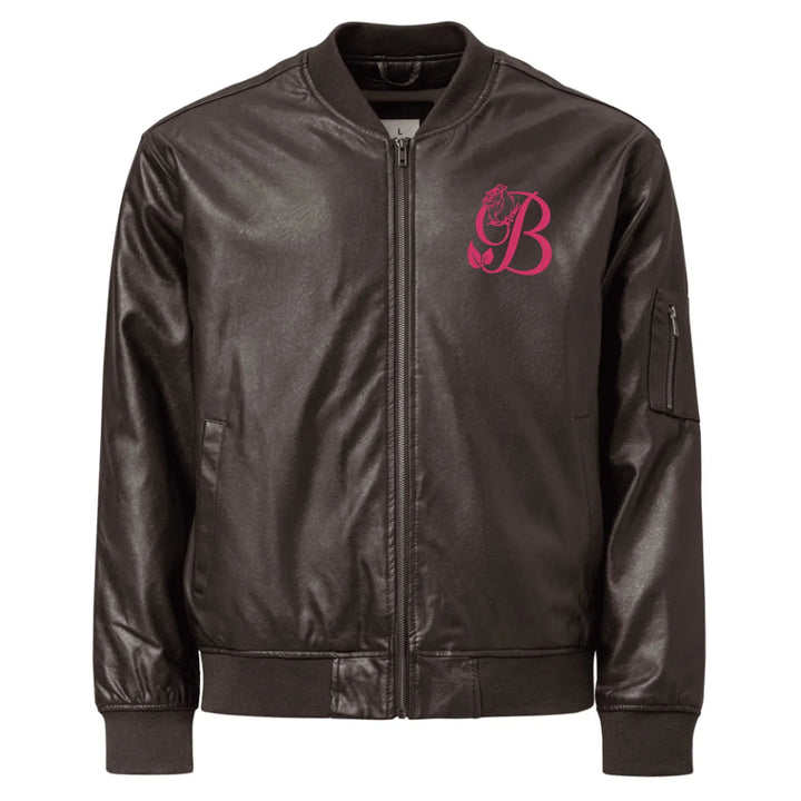 Custom Embroidered Rose Bloom Initial Jacket - ART-JKT272