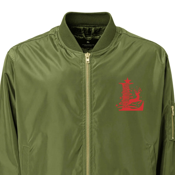 Custom Embroidered Reindeer Christmas Initial Jacket - ART-JKT273
