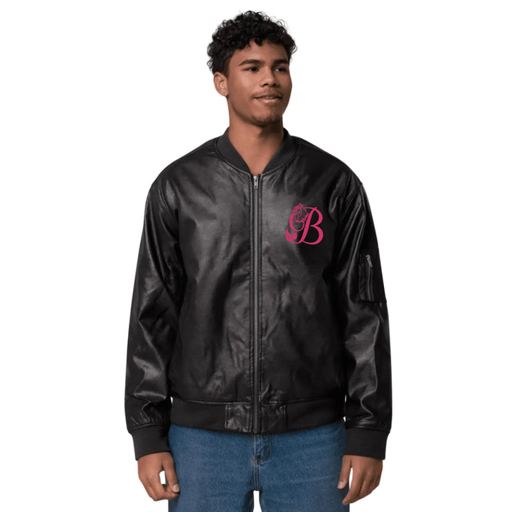 Custom Embroidered Rose Bloom Initial Jacket - ART-JKT272