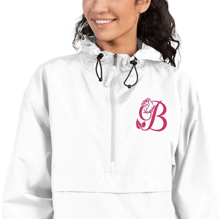 Custom Embroidered Rose Bloom Initial Jacket - ART-JKT272
