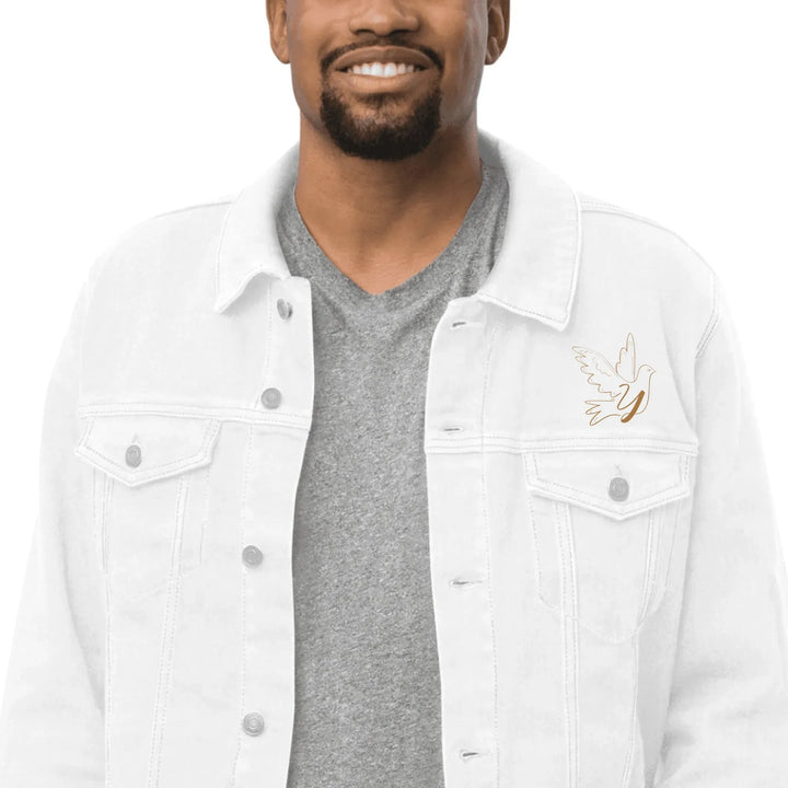Custom Embroidered Dove Initial Jacket - ART-JKT284