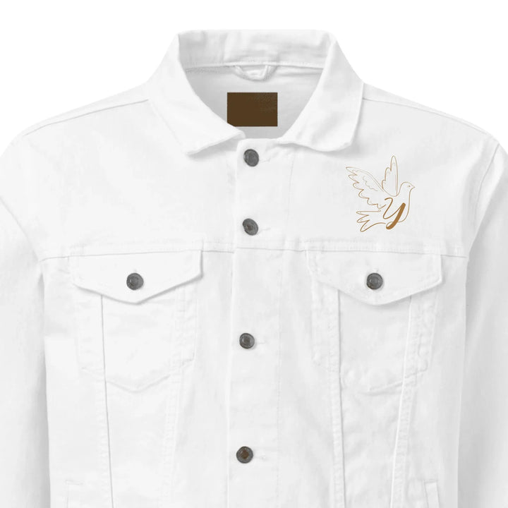 Custom Embroidered Dove Initial Jacket - ART-JKT284