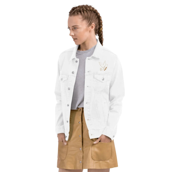 Custom Embroidered Dove Initial Jacket - ART-JKT284