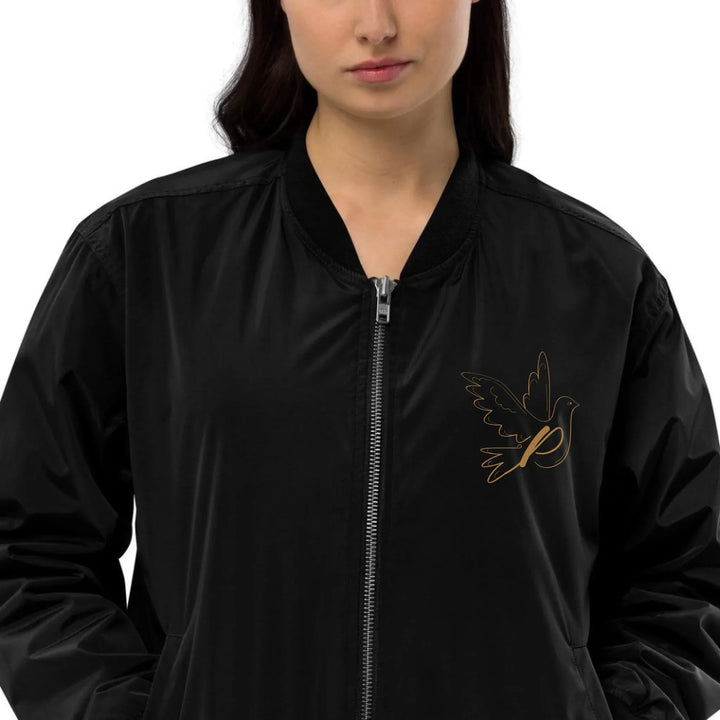 Custom Embroidered Dove Initial Jacket - ART-JKT284