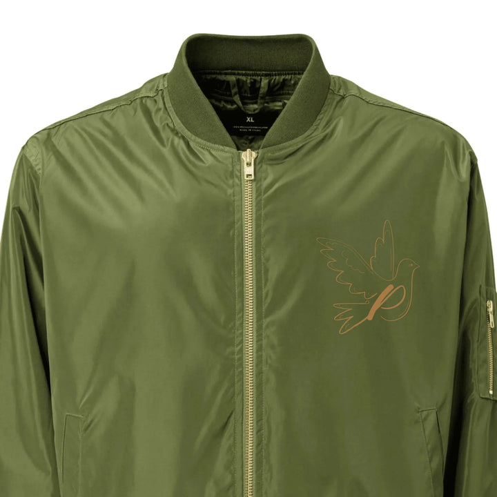 Custom Embroidered Dove Initial Jacket - ART-JKT284