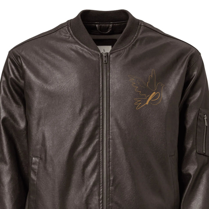 Custom Embroidered Dove Initial Jacket - ART-JKT284