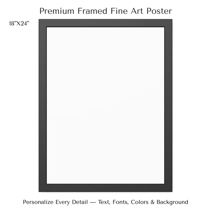 Custom Blue Landscape Star Map Wall Art - 18x24 framed poster-ARTFULANE