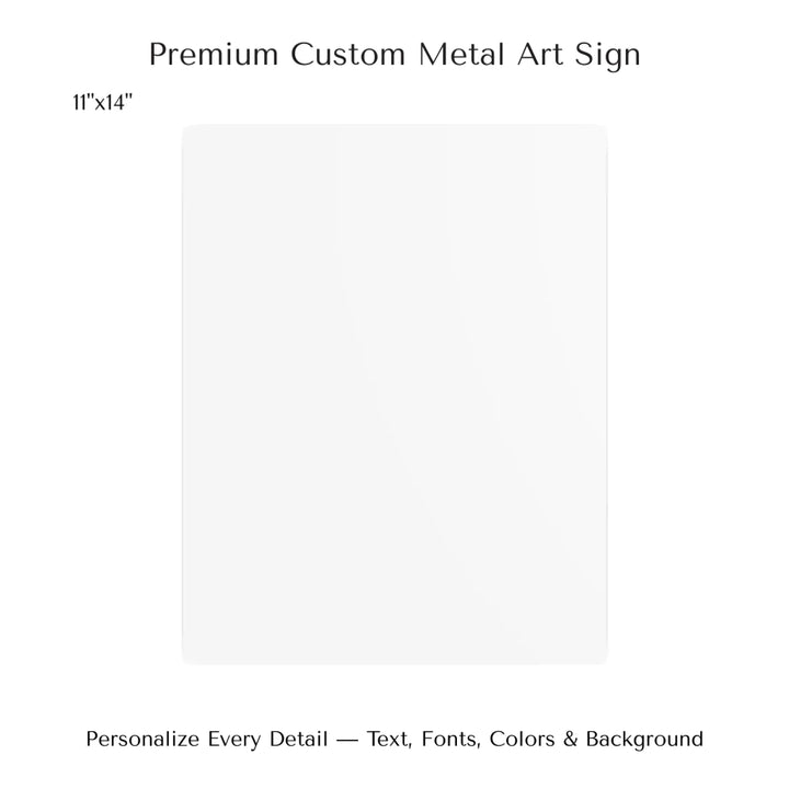 Custom Blue Landscape Star Map Wall Art - 11x14 metal art sign-ARTFULANE