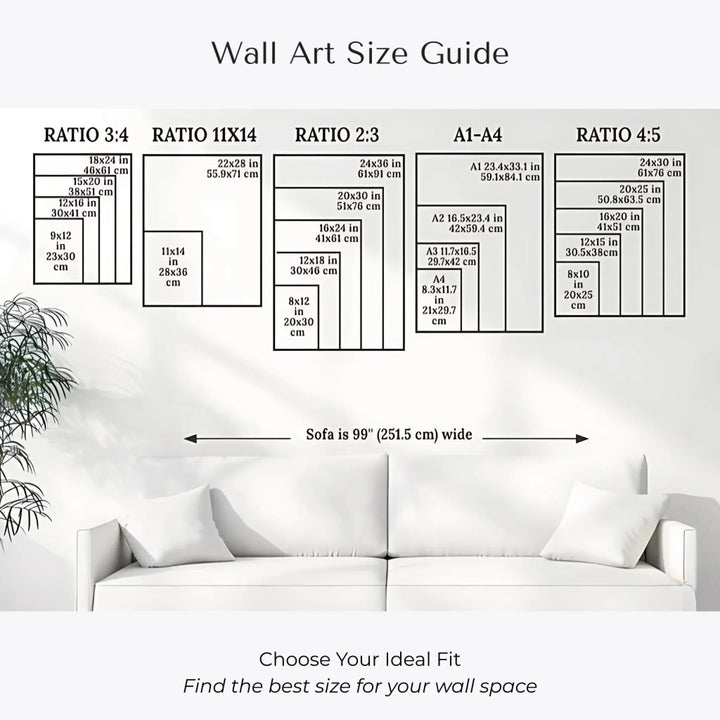 Wall Art Size Guide-ARTFULANE
