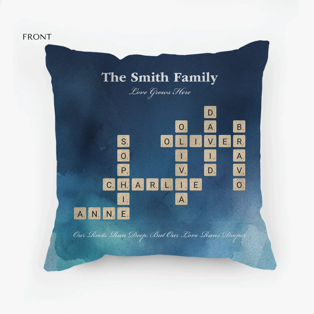 Custom Pillows | Family Word Tile - ART-PIL396