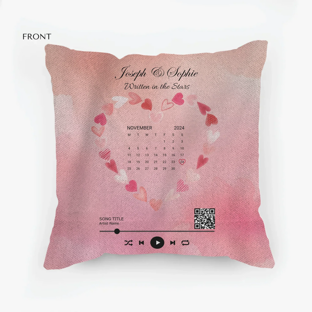 Custom Pillows | Song QR & Calendar Date - ART-PIL550.5