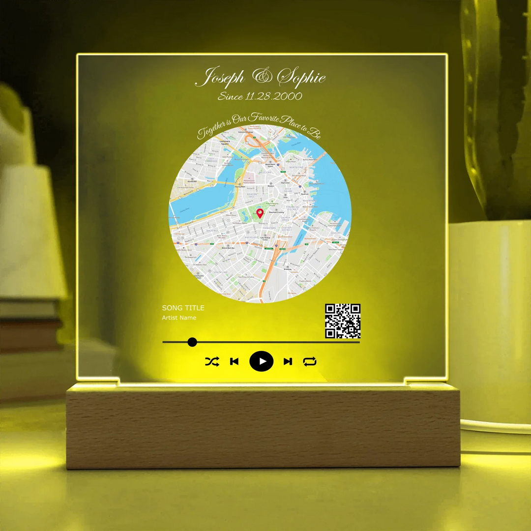 Acrylic Square with LED Base 13