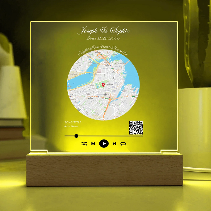 Acrylic Square with LED Base 13