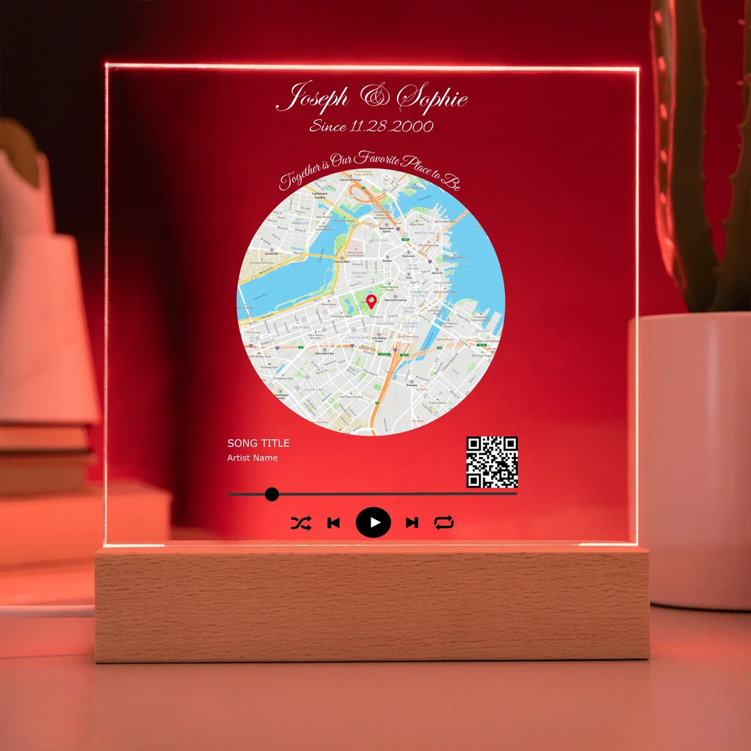 Acrylic Square with LED Base 9