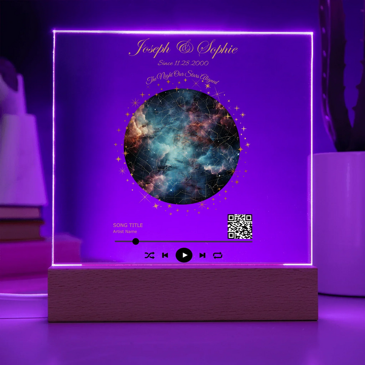 Acrylic Square with LED Base 8