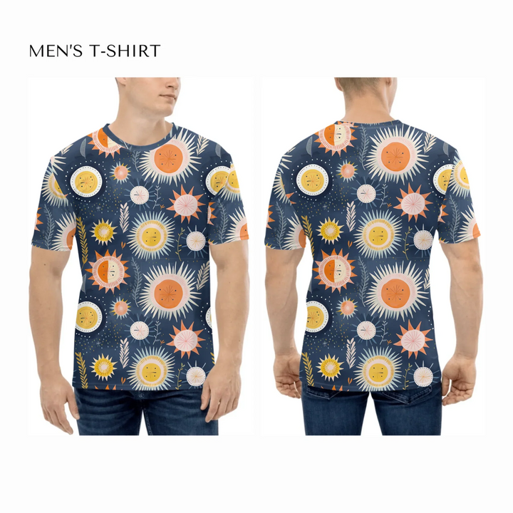 all-over-print-mens-crew-neck-t-shirt-on-model-front-and-back-artfulane