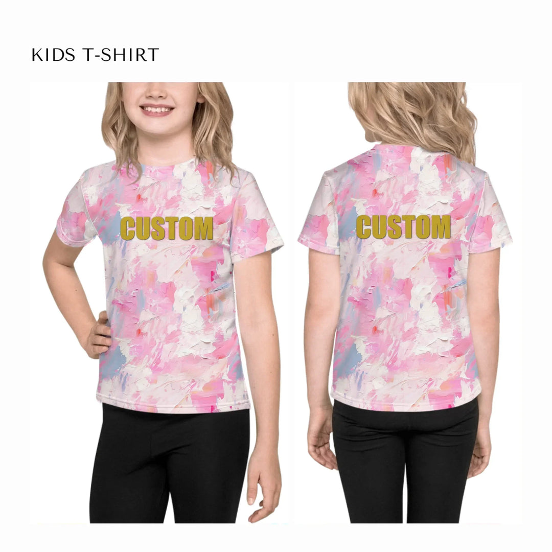 all-over-print-unisex-kids-crew-neck-t-shirt-on-model-front-and-back-artfulane