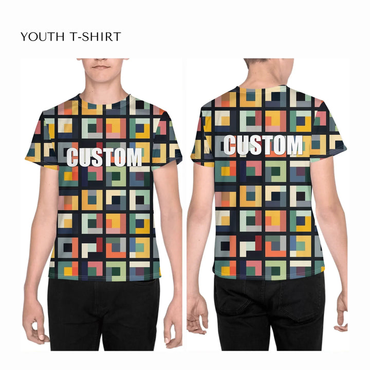 all-over-print-unisex-youth-crew-neck-t-shirt-on-boy-front-and-back-artfulane