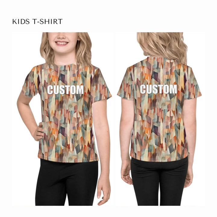 all-over-print-unisex-kids-crew-neck-t-shirt-on-model-front-and-back-artfulane