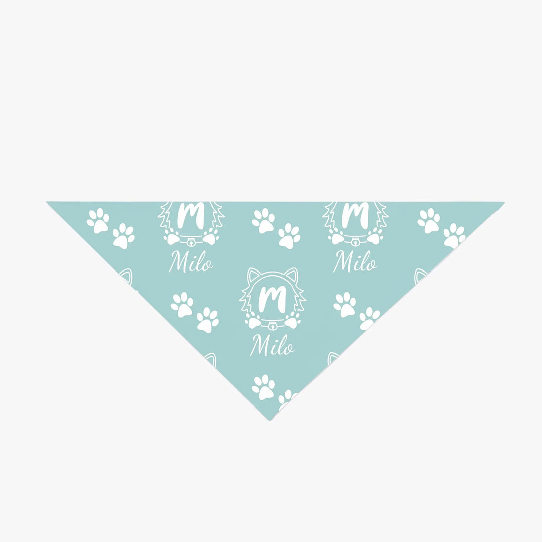 Personalized Monogram Name pet bandana with custom text. Available in different monogram styles in any color for dogs or cats-ARTFULANE