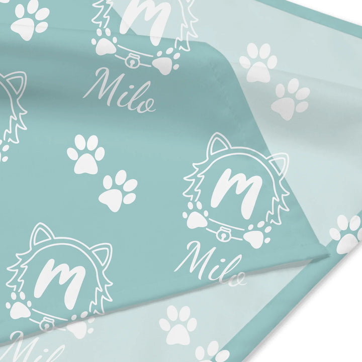 Personalized Monogram Name pet bandana with custom text. Available in different monogram styles in any color for dogs or cats-ARTFULANE