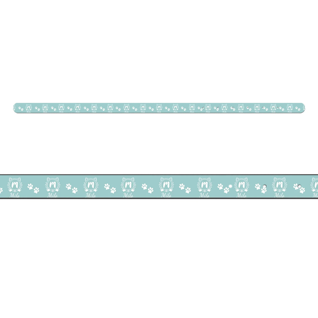 Personalized Monogram Name pet collar with custom text. Available in different monogram styles in any color for dogs or cats-ARTFULANE