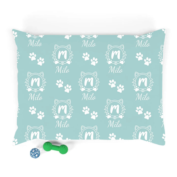 Personalized Monogram Name pet bed with custom text. Available in different monogram styles in any color for dogs or cats-ARTFULANE