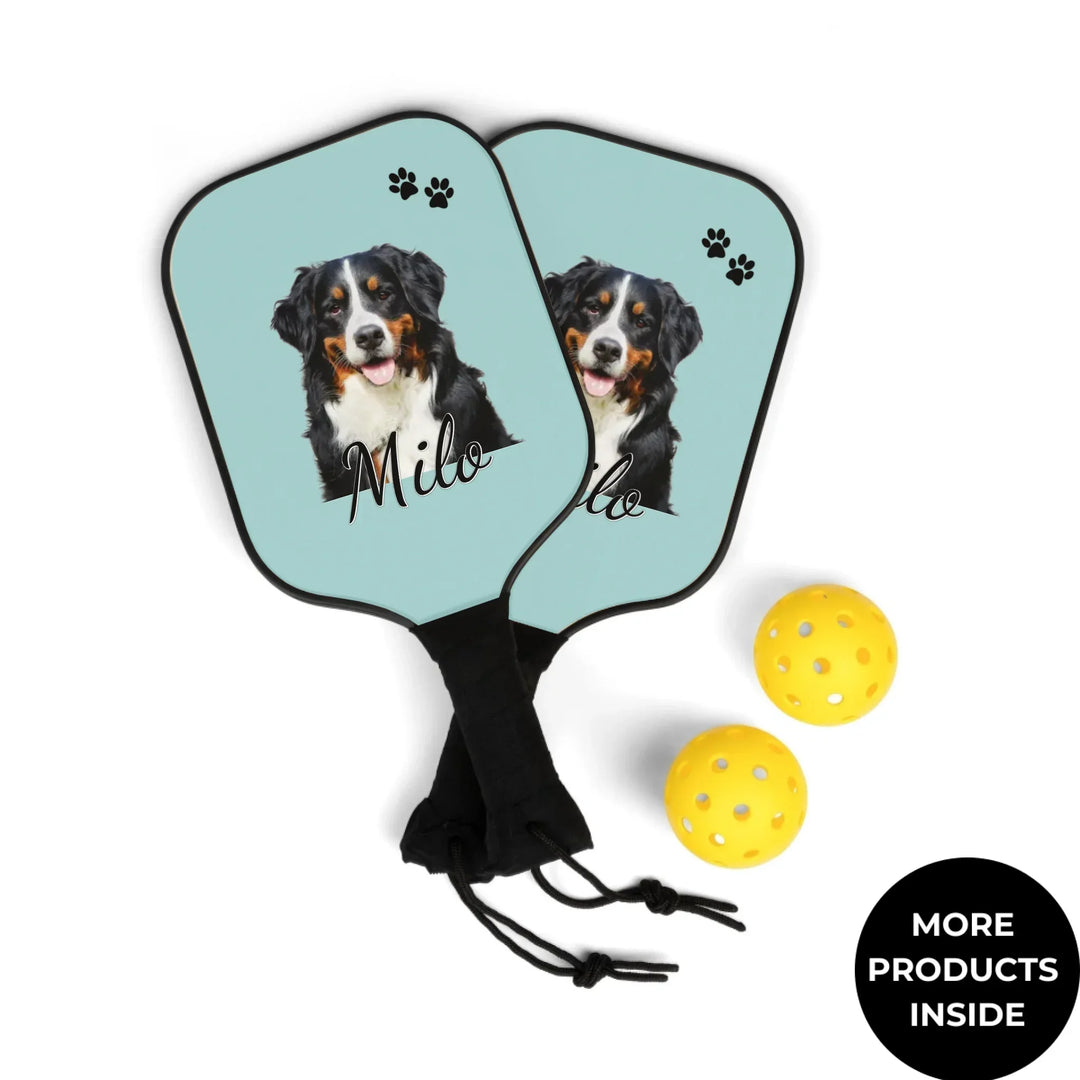 Custom personalized Photo Pickleball kit featuring uploaded photo, name, and matching design in any color — premium gift for sport lovers by ARTFULANE