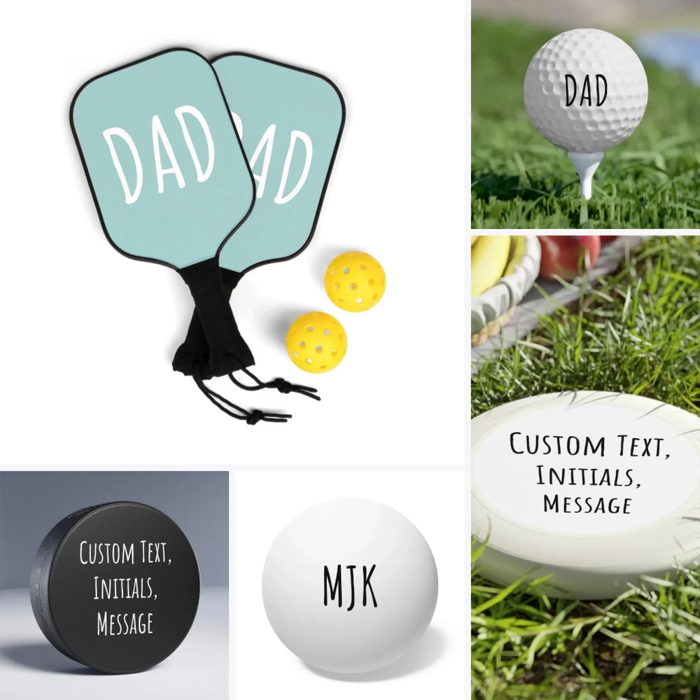 Custom Text Sports Gear - Pickleball, Golf, Ping Pong, Hockey, Frisbee - ARTFULANE