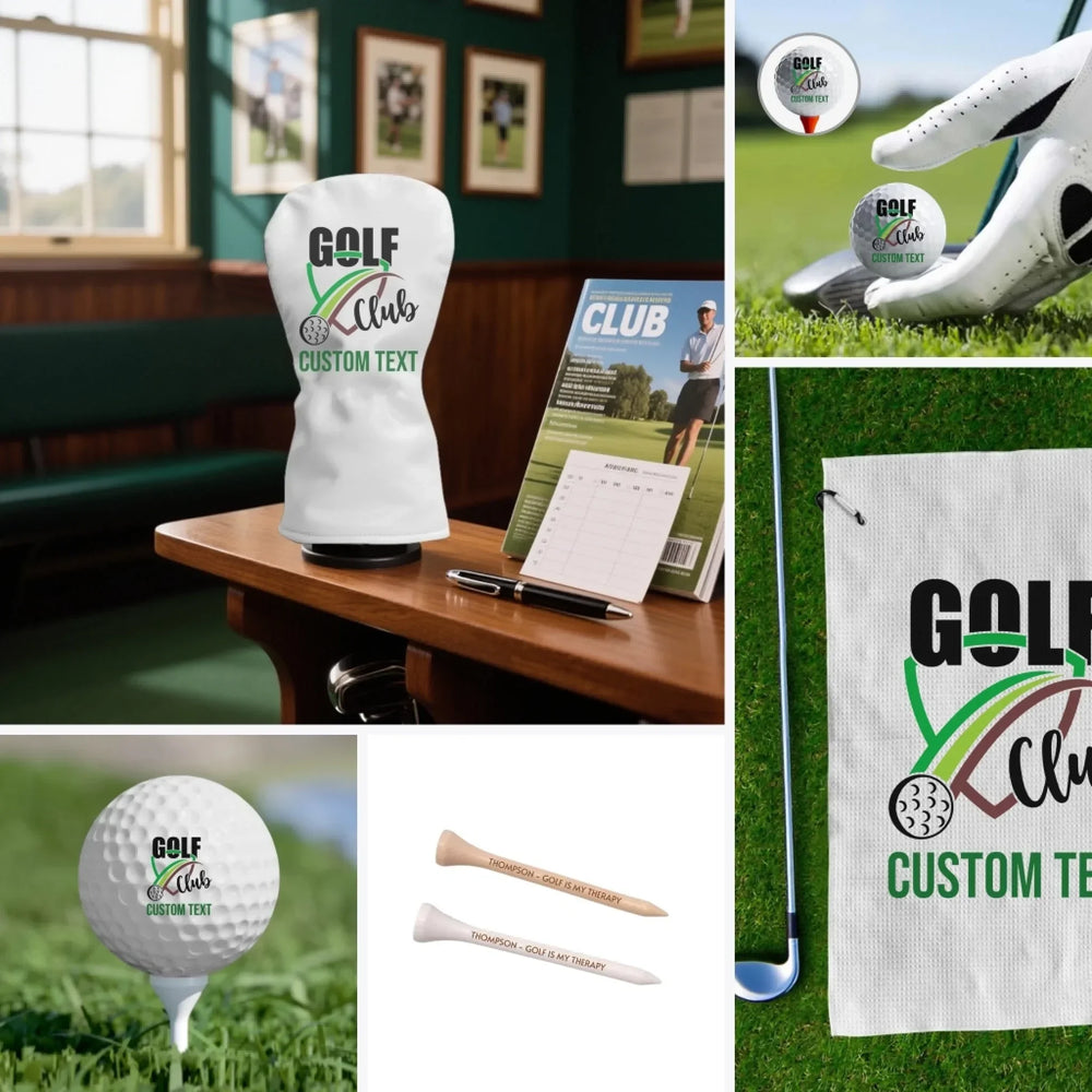 Custom 20 Quotes Golf Accessories - Golf Balls, Club Head Cover, Towel, Engraved Tee - ARTFULANE