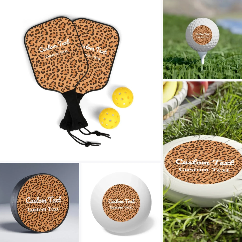 Custom Animal Print Sports Gear Collection - Pickleball, Golf, Ping Pong, Hockey, Frisbee - ARTFULANE