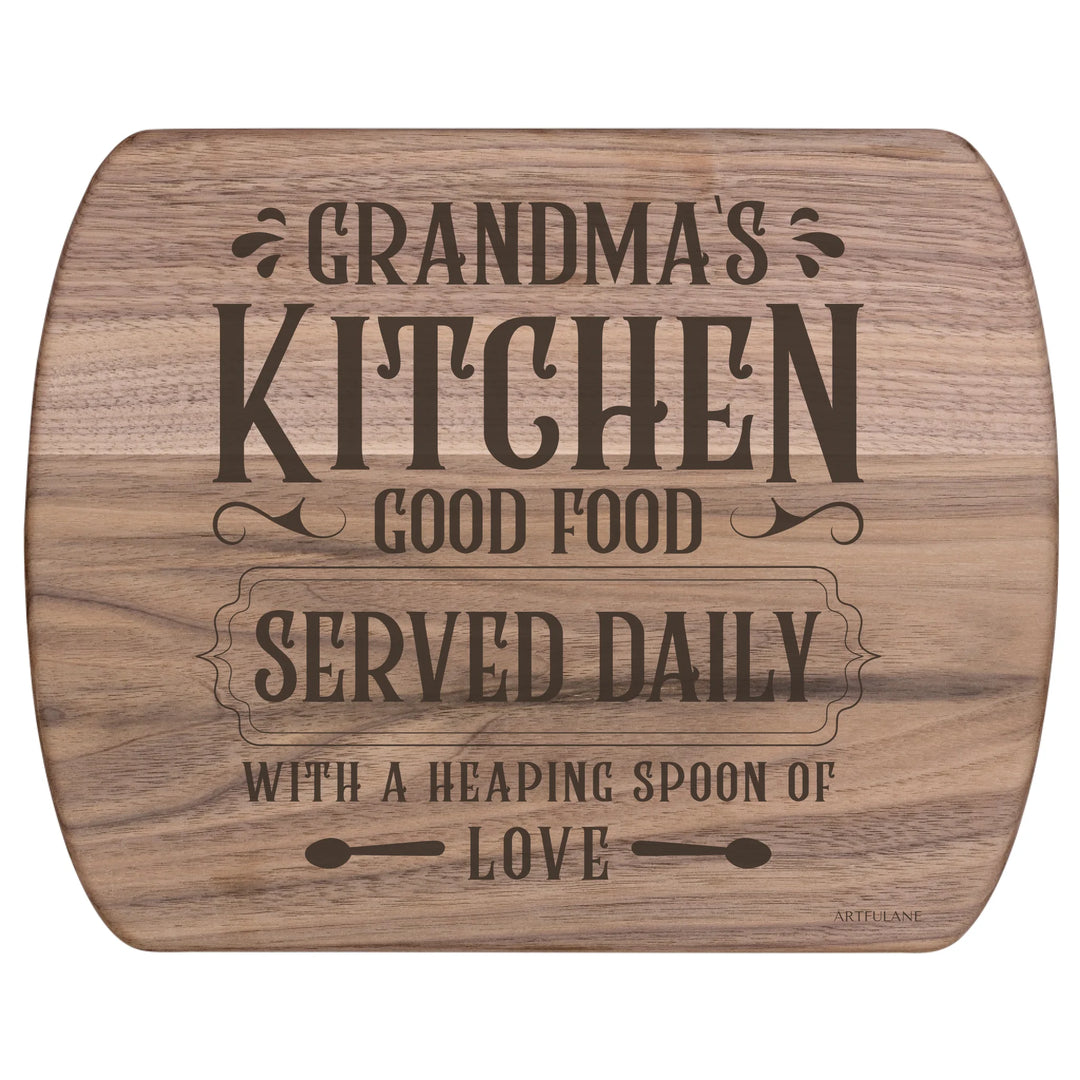 Walnut Hardwood Oval Cutting Board - ARTFULANE
