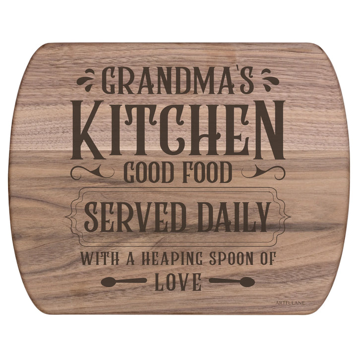 Walnut Hardwood Oval Cutting Board - ARTFULANE