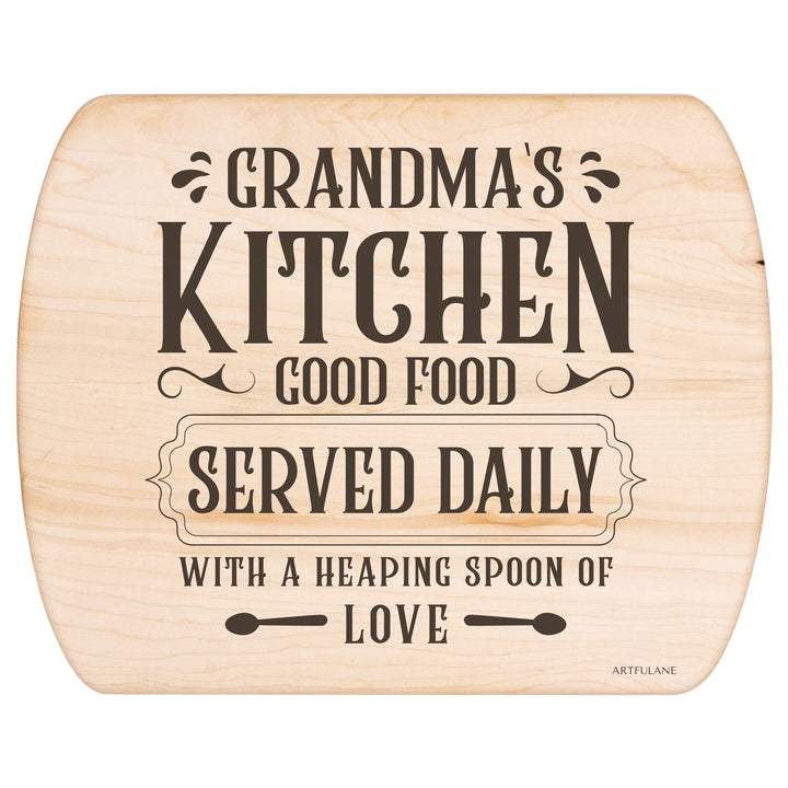 Maple Hardwood Oval Cutting Board - ARTFULANE
