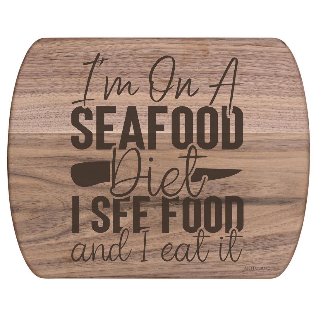 Walnut Hardwood Oval Cutting Board - ARTFULANE