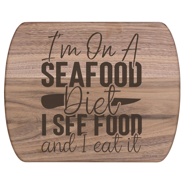 Walnut Hardwood Oval Cutting Board - ARTFULANE
