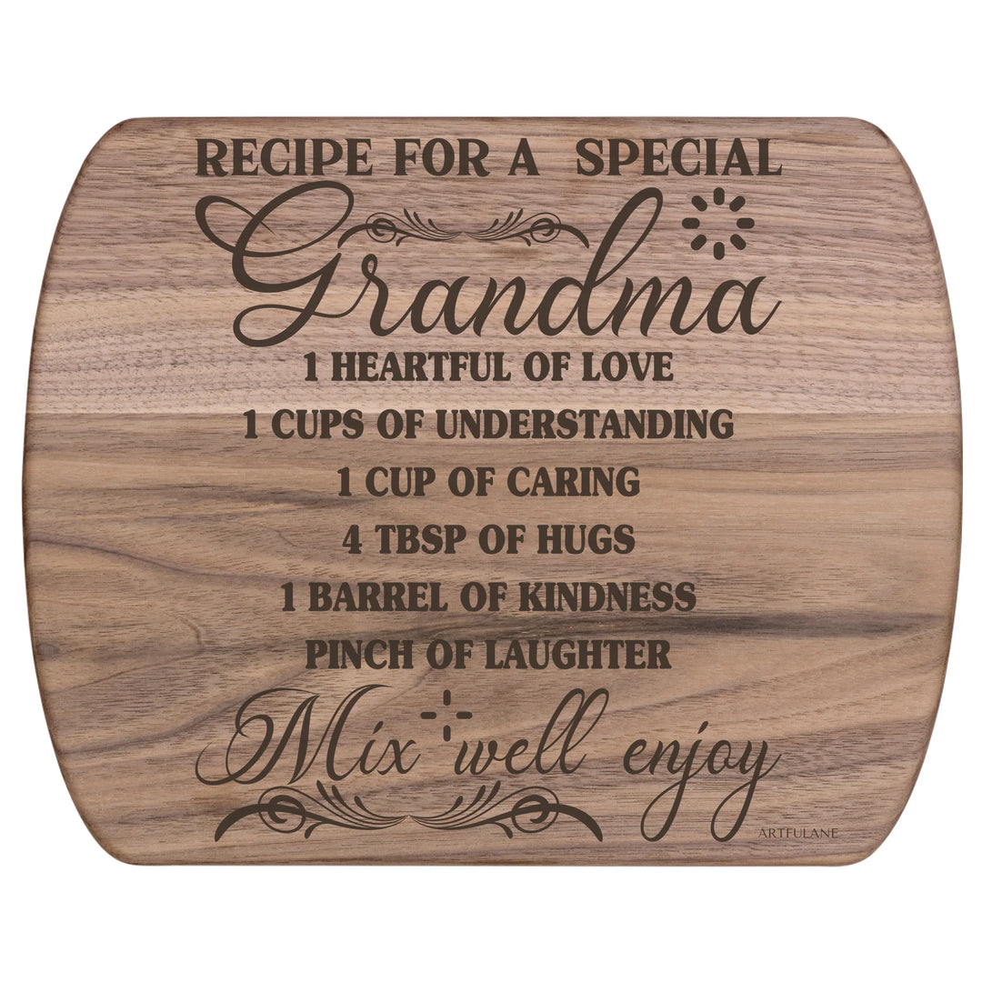 Walnut Hardwood Oval Cutting Board - ARTFULANE