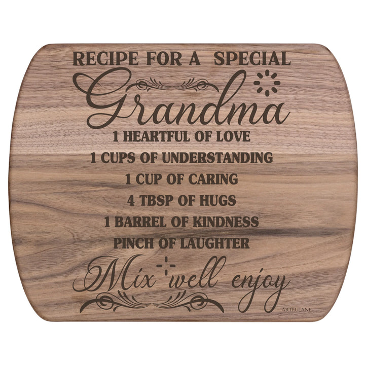 Walnut Hardwood Oval Cutting Board - ARTFULANE