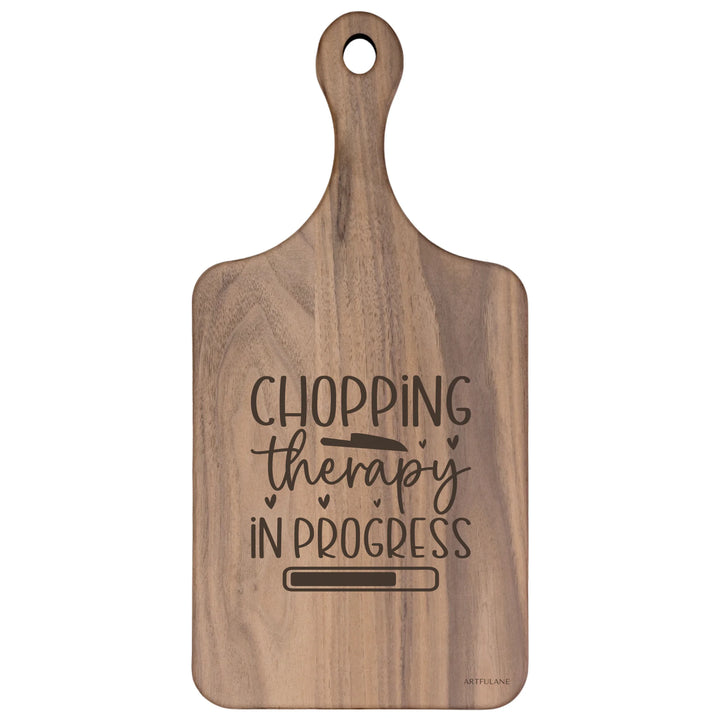 Engraved Kitchen Quotes Walnut Hardwood Paddle Cutting Board - Chef Humor designs by ARTFULANE
