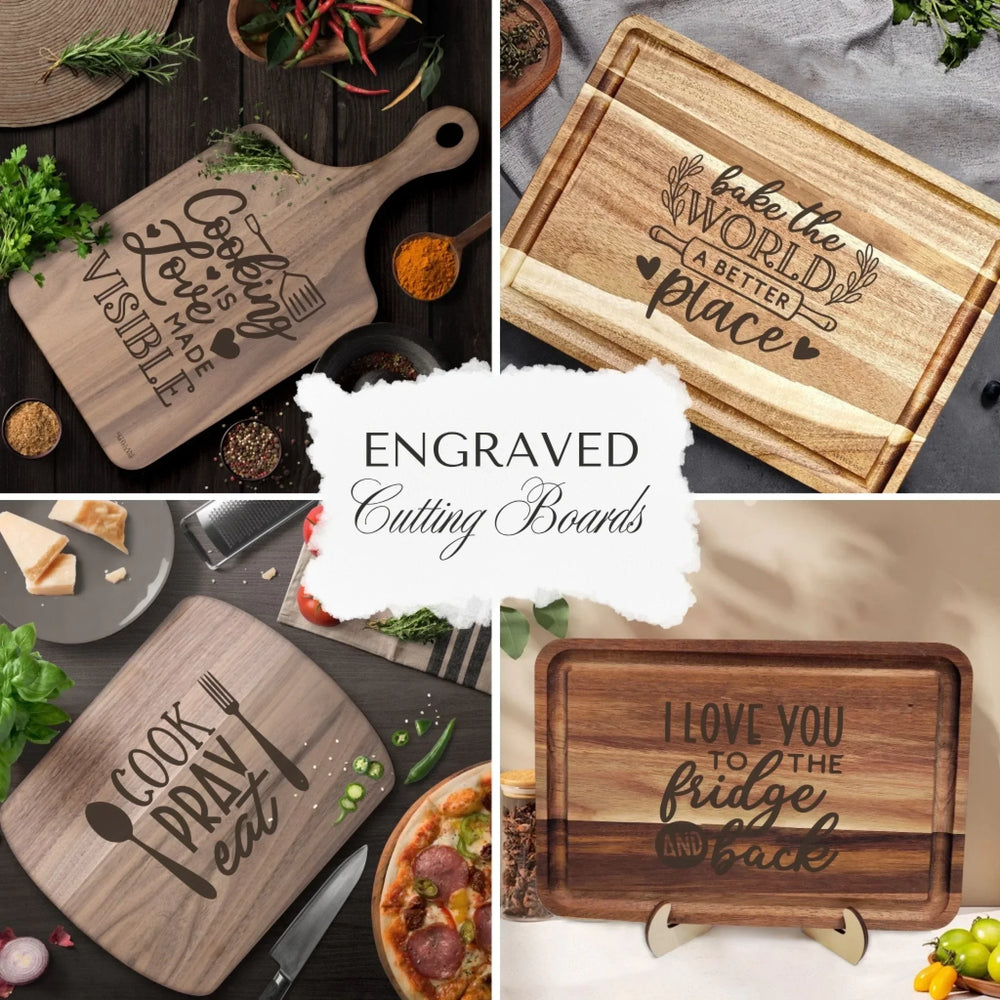 Kitchen Quotes Engraved Wooden Cutting Boards Collection - ARTFULANE