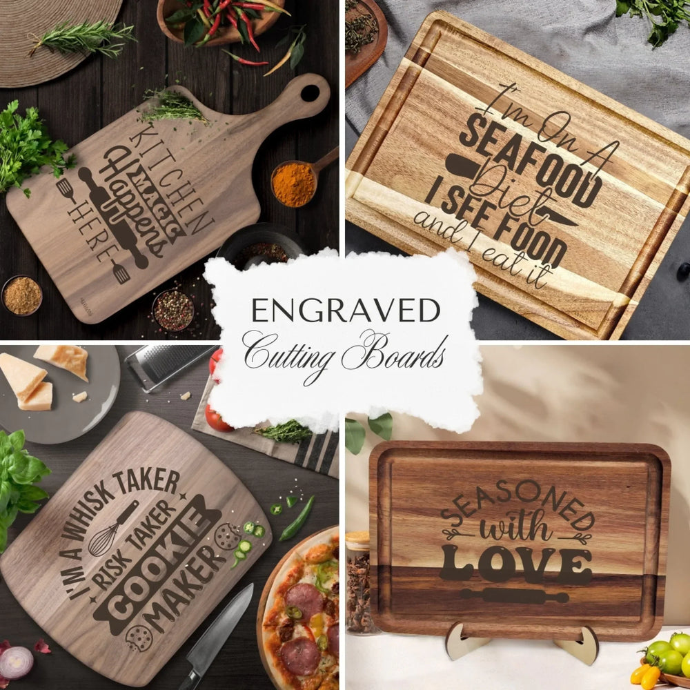 Engraved Kitchen Sayings Wooden Cutting Boards - ARTFULANE